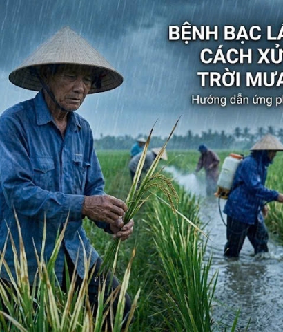 Bệnh bạc lá do vi khuẩn: Cách xử lý nhanh khi trời mưa bão liên tục
